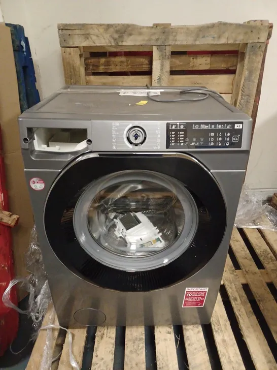 HOOVER H-WASH 500 HWD610AMBCR FREESTANDING WASHING MACHINE, CARE DOSE, A+++, 10 KG, 1600 RPM, GRAPHITE