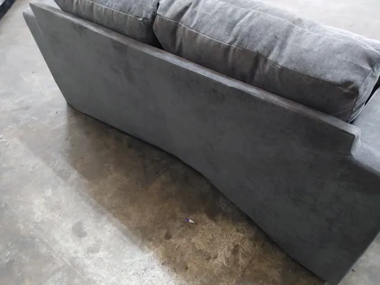 DESIGNER METAL ACTION SOFA BED GREY FABRIC 