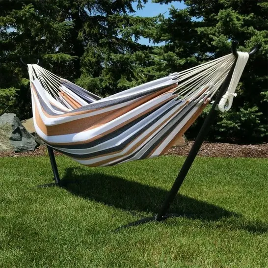 BOXED YAHOUE DOUBLE CLASSIC HAMMOCK WITH STAND 