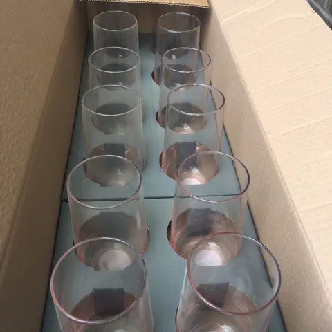 BOX OF 12 BRAND NEW HIBALL-BLUSH GLASSES