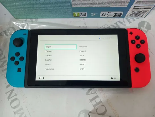 BOXED NINTENDO SWITCH WITH NINTENDO SWITCH SPORTS PRE-INSTALLED