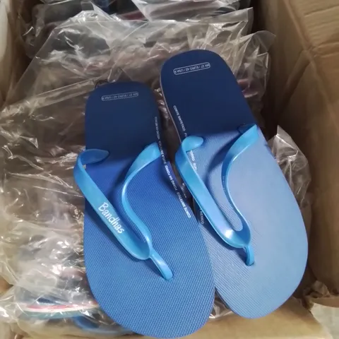 BOX CONTAINING 20 PAIRS OF MEXICO BANDHAS FLIPFLOP/SANDLES SIZE 8