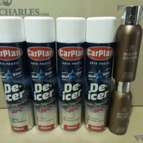 LOT OF 11 AEROSOLS INCLUDES CAR PLAN DE-ICER AND MOLTON BROWN DEODORANT / COLLECTION ONLY