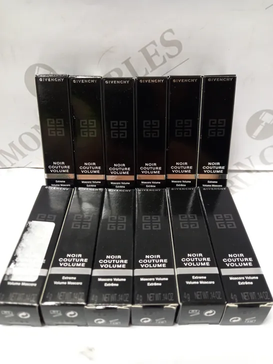 LOT OF APPROX 12 X 4G GIVENCHY NOIR COUTURE VOLUME MASCARA 