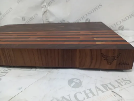 BOXED WOODEN END GRAIN CHOPPING BOARD