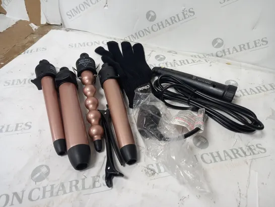 OHUHU HAIR CURLER WITH 4 DIFFERENT WAND STYLES