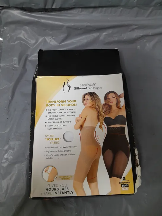 SLIM N LIFE SILHOUETTE SHAPER BLACK/NUDE SIZE SMALL