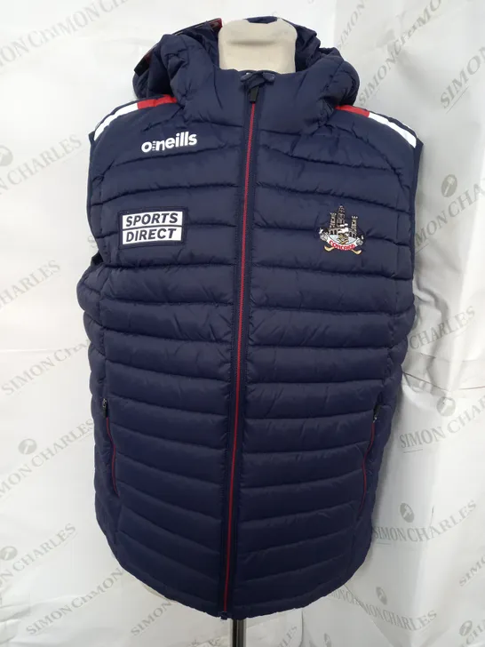 O'NEILLS PEAK HOODED GILET IN NAVY SIZE S