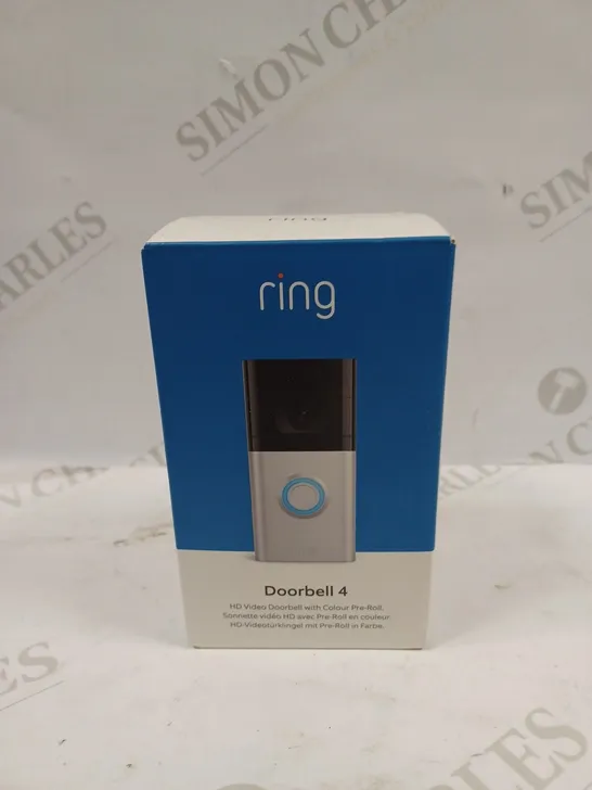 BOXED RING DOORBELL 4 HD DOORBELL CAMERA