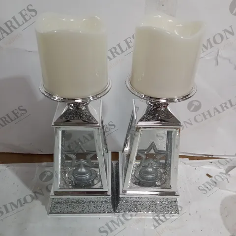 JM BY JULIEN MACDONALD FLAMELESS CANDLE HOLDER WITH SWIRLING GLITTER