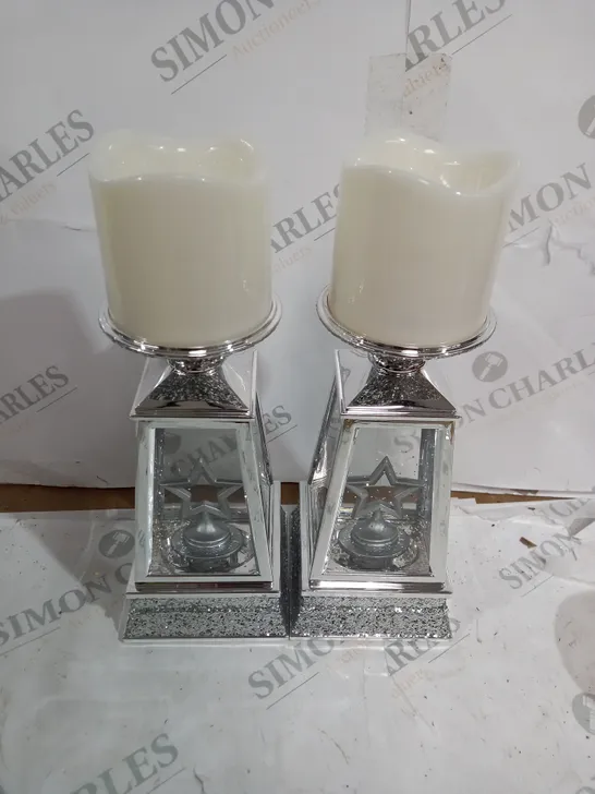 JM BY JULIEN MACDONALD FLAMELESS CANDLE HOLDER WITH SWIRLING GLITTER