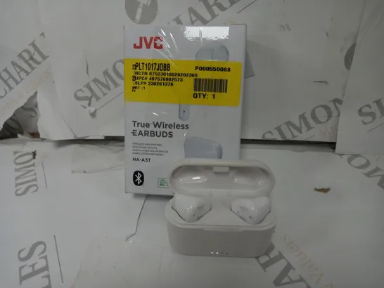 BOXED JVC TRUE WIRELESS EARBUDS IN WHITE