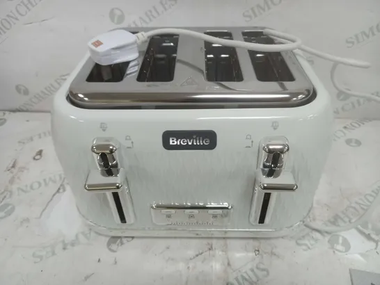 BOXED BREVILLE CURVE COLLECTION WHITE GLOSS 4 SLICE TOASTER