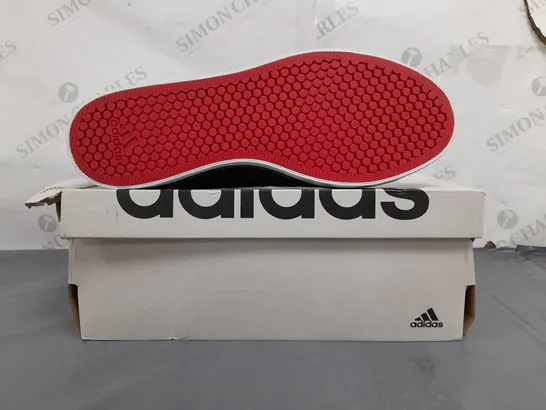 BOXED PAIR OF ADIDAS VS PACE 2.0 SHOES IN NAVY/RED UK SIZE 9