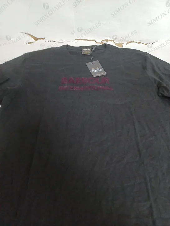 BARBOUR TANK TEE IN BLACK - 2XL