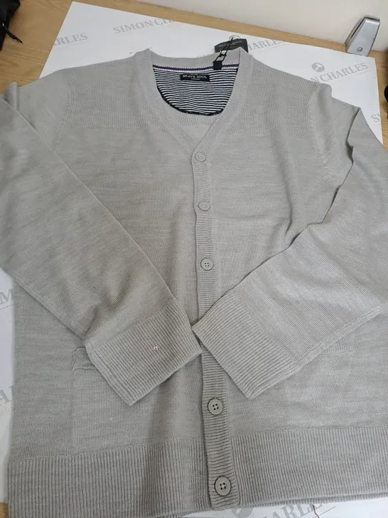 BRAVE SOUL SILVER GREY CARDIGAN SIZE L