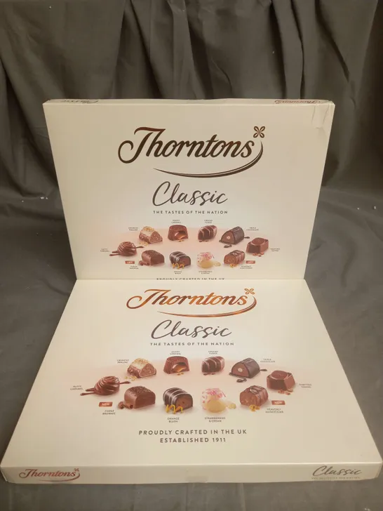 SET OF 2 THORNTONS CLASSIC CHOCOLATE TRAYS - COLLECTION ONLY 