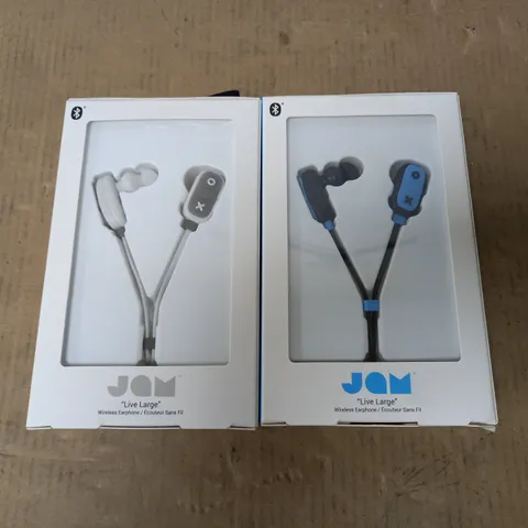 LOT OF 12 BOXED AS NEW JAM LIVE LIVE WIRELESS EARPHONES