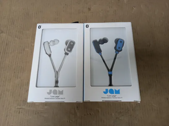 LOT OF 12 BOXED AS NEW JAM LIVE LIVE WIRELESS EARPHONES