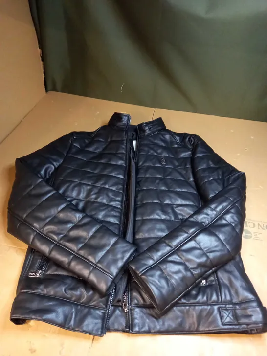 US POLO ASSN BACK LEATHER JACKET SIZE 48