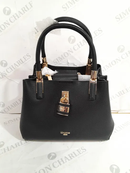 DUNE MEDIUM PADLOCK TOTE BAG IN BLACK