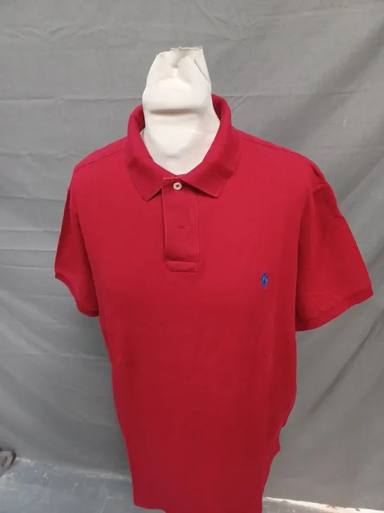 CLASSIC POLO RALPH LAUREN POLO SHIRT IN RED SIZE L