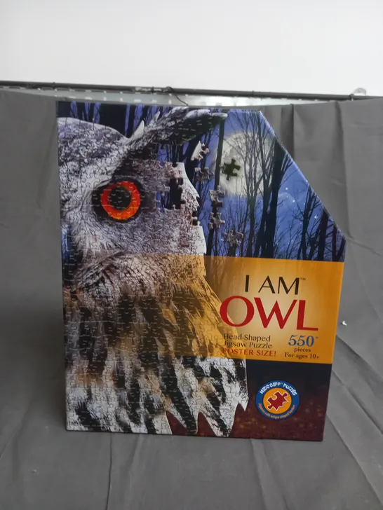 I AM OWL HEAD SHAPED JIGSAW PUZZLE - 550 PIECES