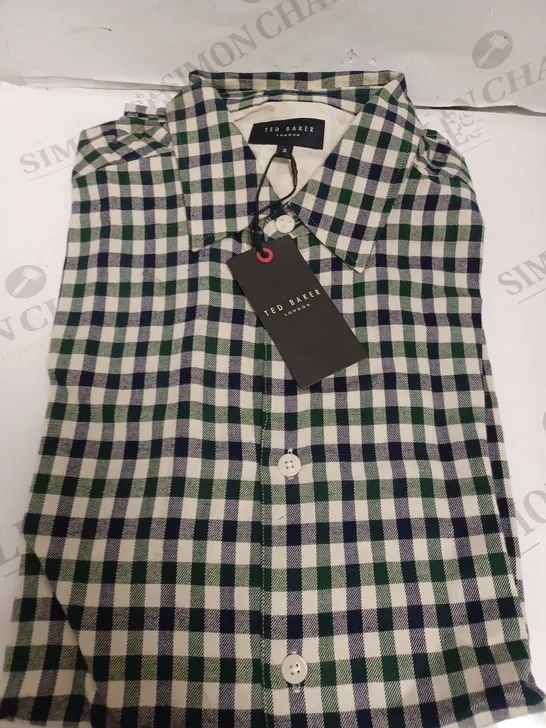 TED BAKER TERLING LONG SLEEVE SHIRT - CHEQUERED - SIZE NOT SPECIFIED. 