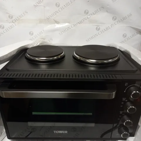 TOWER T14044 MINI OVEN WITH DUAL HOT PLATES