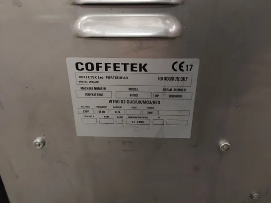 COFFETEK VITRO X3 DUO COMMERCIAL COFFEE MACHINE 