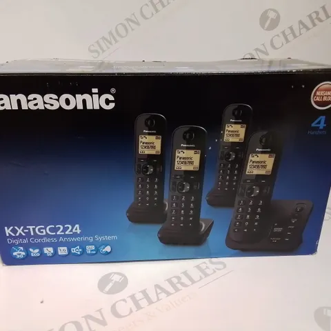LOT OF 8 BOXED PANASONIC KX-TGC224 4-HANDSET DIGITAL CORDLESS ANSWERING SYSTEM PHONES