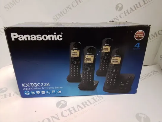 LOT OF 8 BOXED PANASONIC KX-TGC224 4-HANDSET DIGITAL CORDLESS ANSWERING SYSTEM PHONES