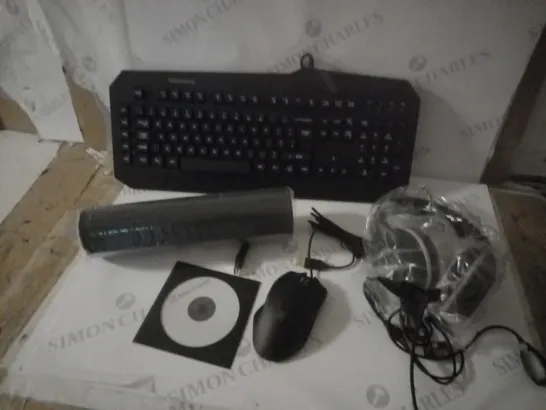 2 BRAND NEW BOXED BLACK WEB 4 IN 1 GAMING KIT INCLUDING; MOUSE, KEYBOARD, HEADSET AND MOUSE MAT