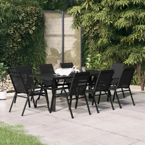 BOXED HAVERSTRAW RECTANGULAR 8-PERSON 180CM LONG DINING SET (3 BOXES)