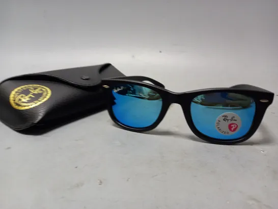 RAY BAN BLUE TINTED SUNGLASSES 