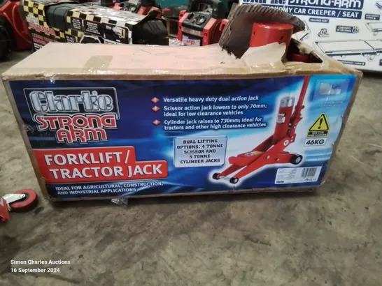 BOXED CLARKE STRONG ARM FORKLIFT/TRACTOR JACK