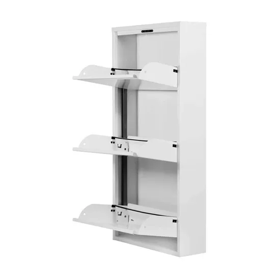 BOXED 12 PAIR SHOE RACK - WHITE (1 BOX)