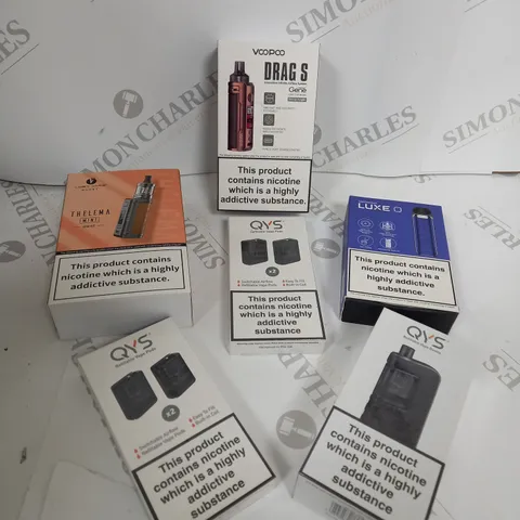 APPROXIMATELY 20 VAPES & E-CIGARETTES TO INCLUDE - VOOPOO - VAPORESSO  - QYS