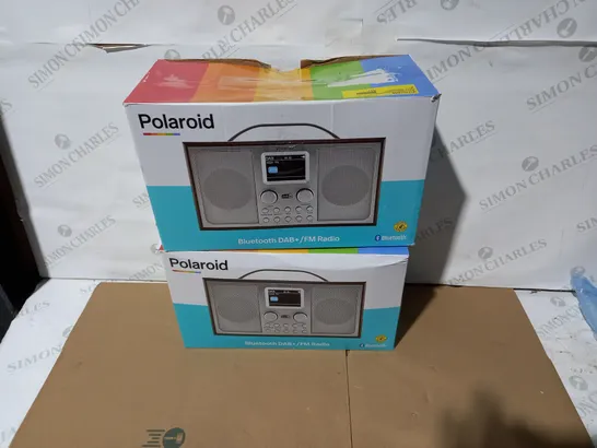 LOT OF 2 ASSORTED POLAROID BLUETOOTH DAB+/FM RADIOS