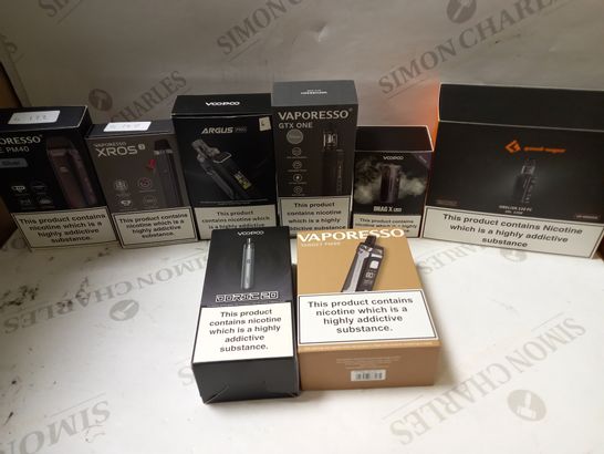 LOT OF APPROX 20 E-CIGARETTES TO INCLUDE ARGUS PRO, VAPORESSO LUXE PM40, VOOPOO GTX ONE, ETC