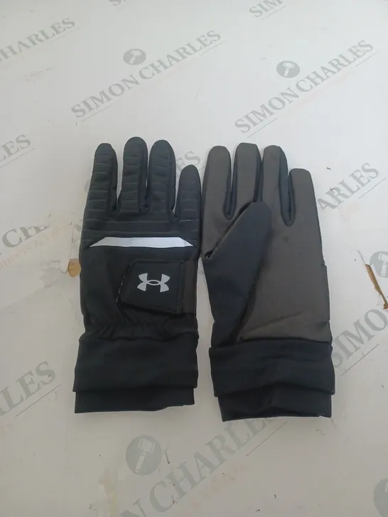 UNDER ARMOUR BLACK WINTER GLOVES SIZE L 