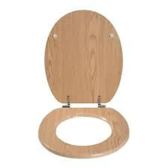 BOXED ROUND STANDARD WOODEN TOILET SEAT