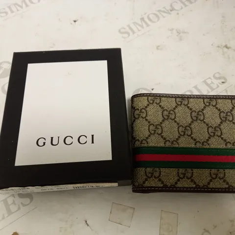 GUCCI-STYLE LEATHER FOLD WALLET