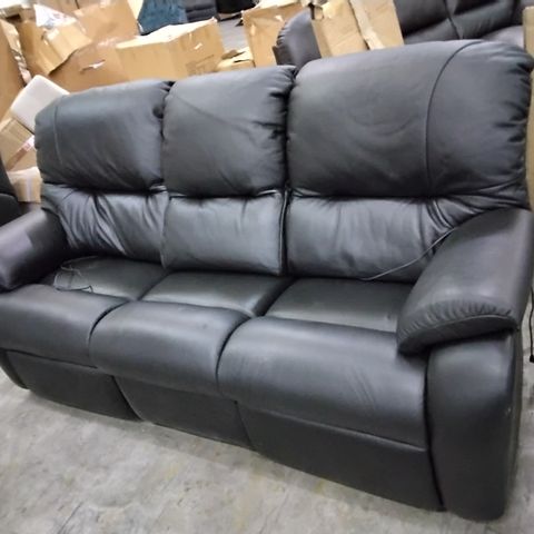 QUALITY G PLAN MISTRAL 3 SEATER ELECTRIC RECLINING SOFA IN CAPRI BLACK LEATHER 
