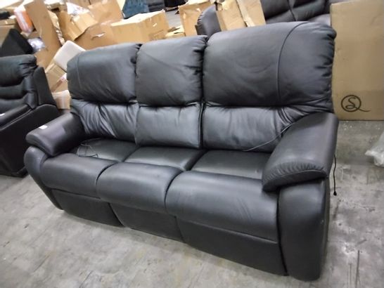 QUALITY G PLAN MISTRAL 3 SEATER ELECTRIC RECLINING SOFA IN CAPRI BLACK LEATHER 