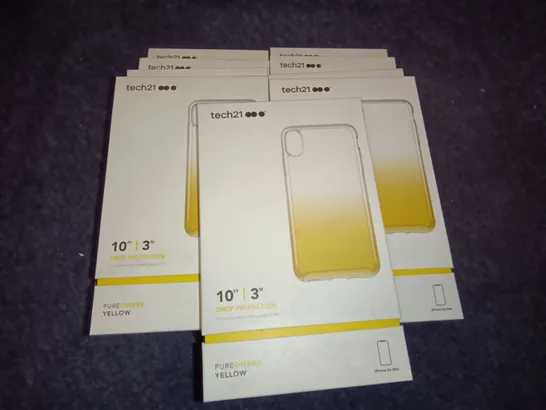 LOT OF 9 TECH 21 IPHONE XS MAX PURE OMBRE YELLOW PHONE CASES