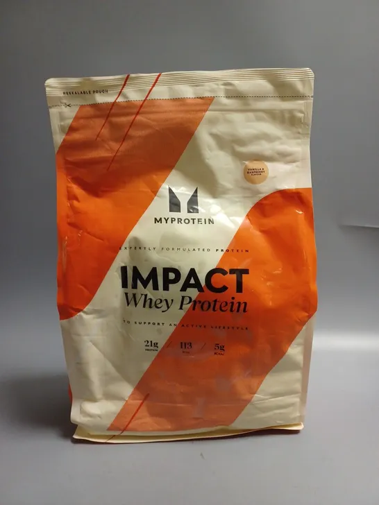 SEALED MYPROTEIN IMPACT WHEY PROTEIN - VANILLA & RASPBERRY 2.5KG