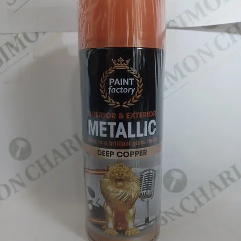 BOX OF 12 PAINT FACTORY METALLIC DEEP COPPER SPRAY PAINT