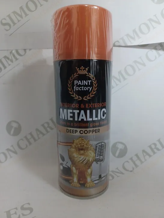 BOX OF 12 PAINT FACTORY METALLIC DEEP COPPER SPRAY PAINT