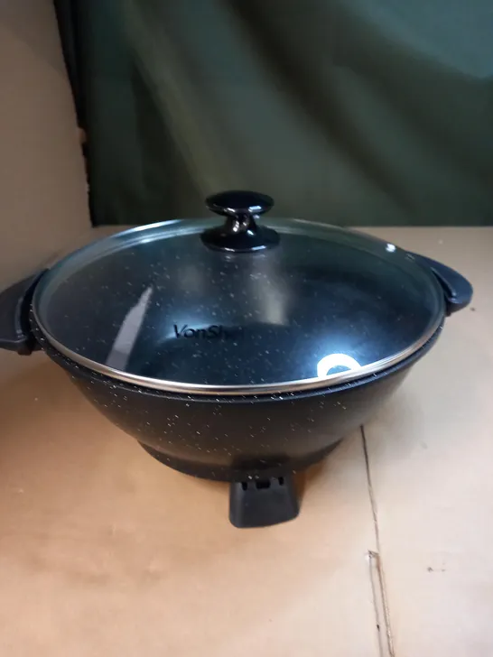 VONSHEF 1400W 5L BLACK WOK